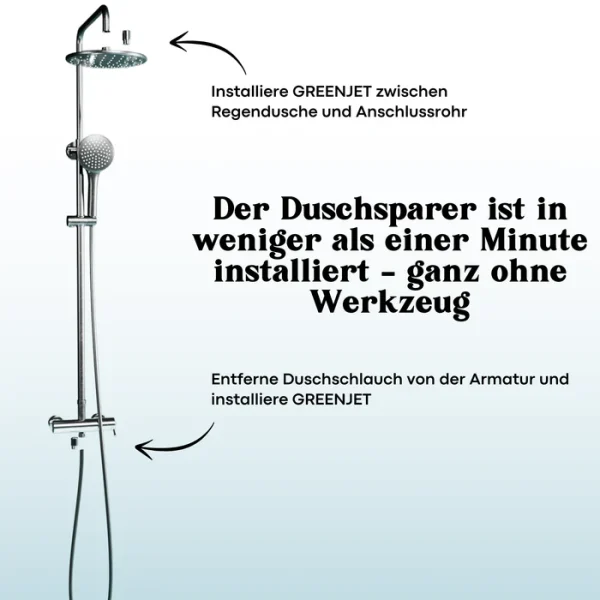 GREENJET Wasserspardüse für die Dusche – Bild 3