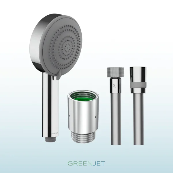 GREENJET Wasserspardüse Komplett-Set mit Brauseschlauch und Handbrause 110 mm